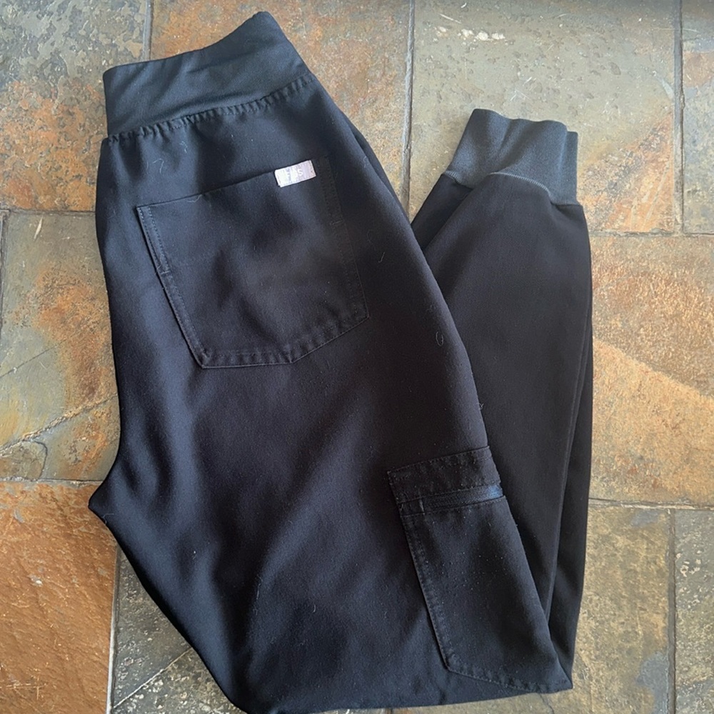 FIGS Scrubs High-Waisted Zamora Joggers XS Petite Black